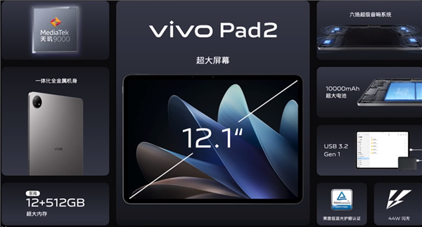 捕魚機：首發2399元起 vivo Pad2平板發佈：娛樂與生産力雙旗艦